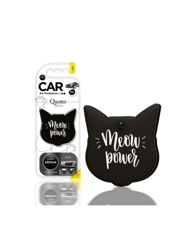 BLACK - ART CATS - QUOTES POLIMER - aroma car
