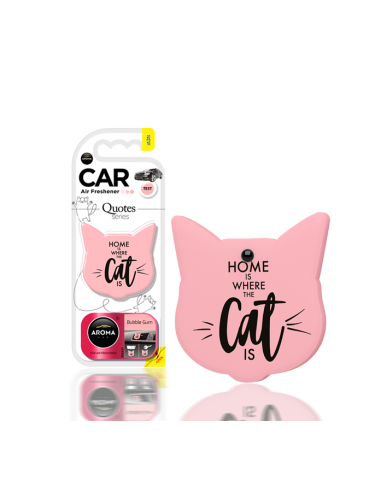 BUBBLE GUM - ART CATS - QUOTES POLIMER - aroma car